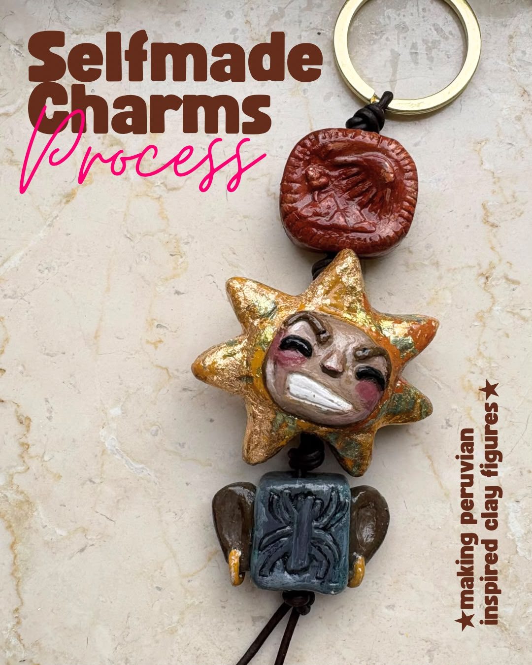 Selfmade clay charms