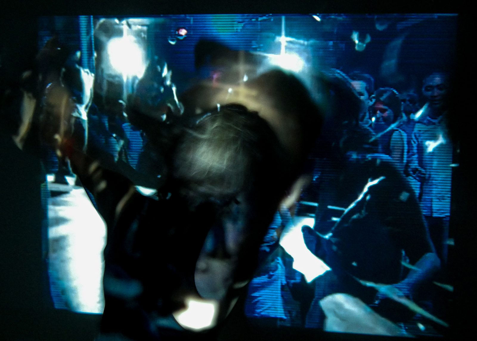 Dancers in blue light