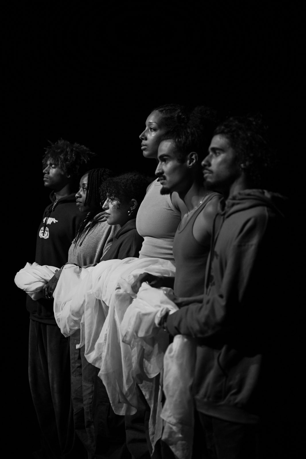 Identities: dancers in a row