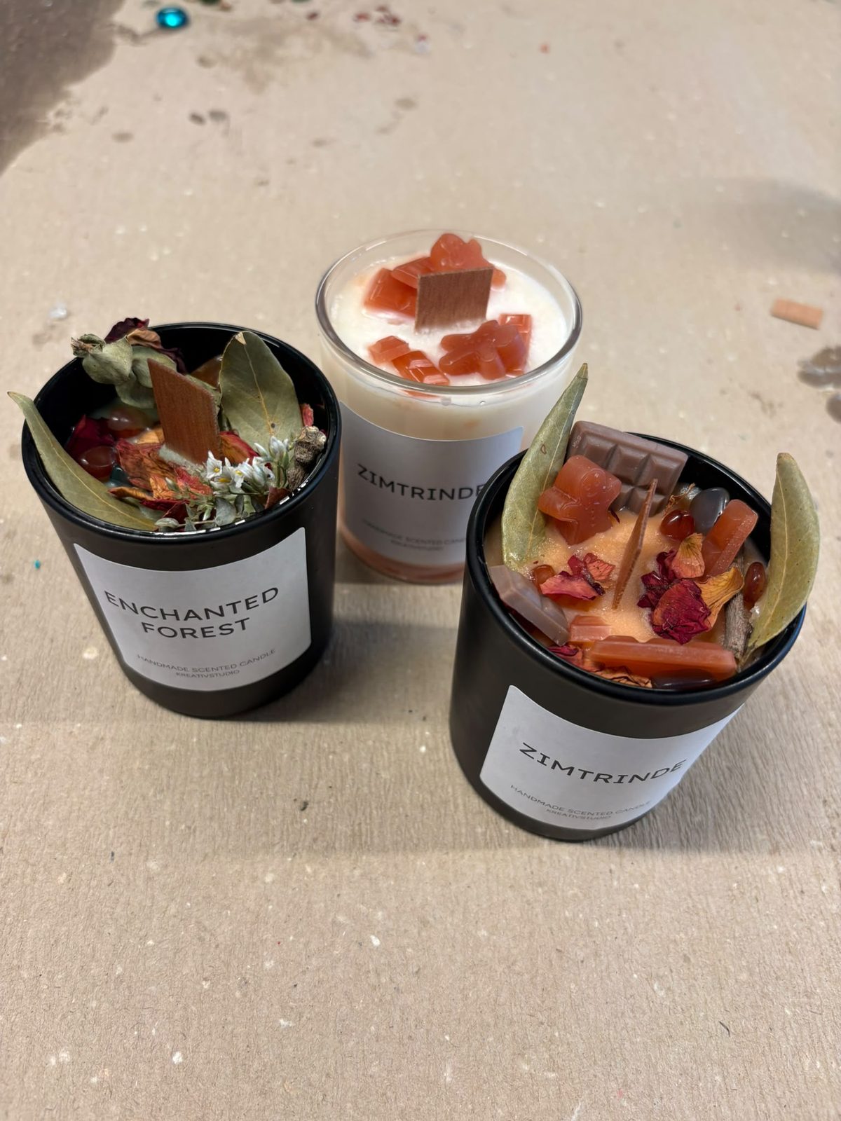 Finished scented candles