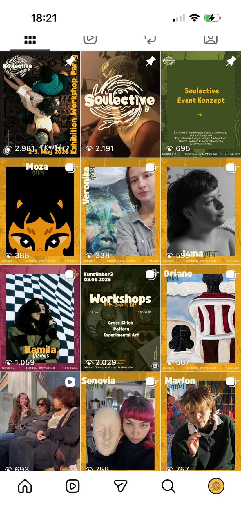 Instagram feed of Soulective